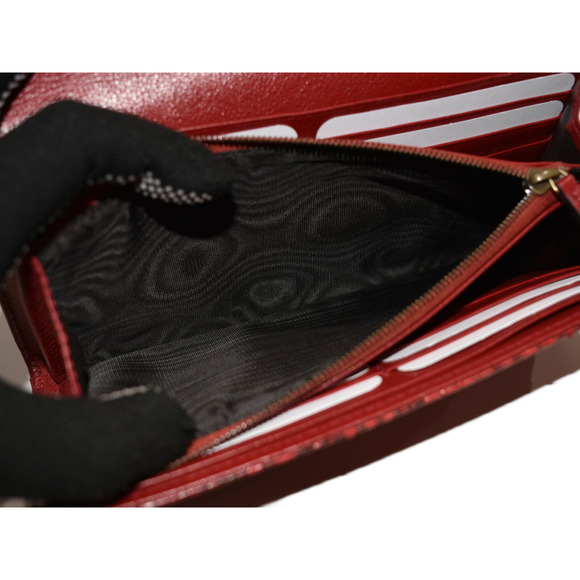Gucci Continental Wallet Python Leather Red - Picture 9 of 11